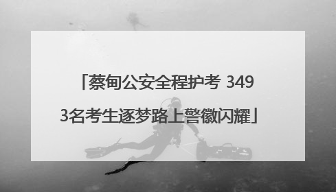 蔡甸公安全程护考 3493名考生逐梦路上警徽闪耀