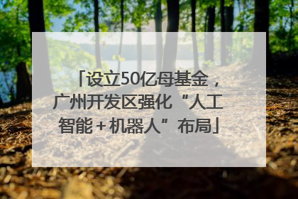 设立50亿母基金，广州开发区强化“人工智能＋机器人”布局