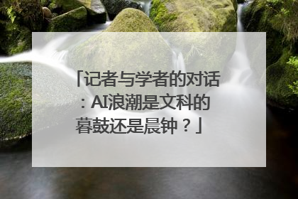 记者与学者的对话：AI浪潮是文科的暮鼓还是晨钟？