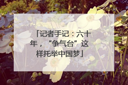 记者手记：六十年，“争气台”这样托举中国梦