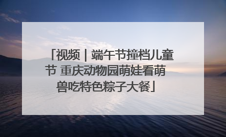 视频｜端午节撞档儿童节 重庆动物园萌娃看萌兽吃特色粽子大餐