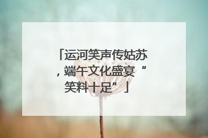 运河笑声传姑苏，端午文化盛宴“笑料十足”