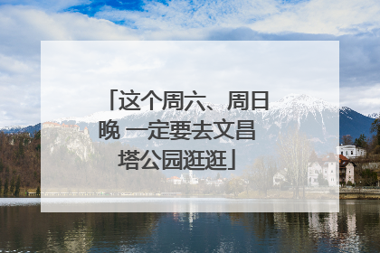 这个周六、周日晚 一定要去文昌塔公园逛逛