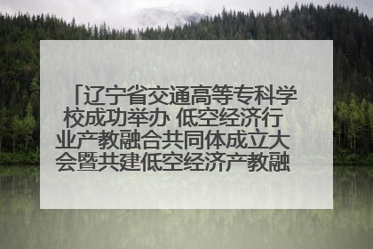 辽宁省交通高等专科学校成功举办 低空经济行业产教融合共同体成立大会暨共建低空经济产教融合新生态论坛