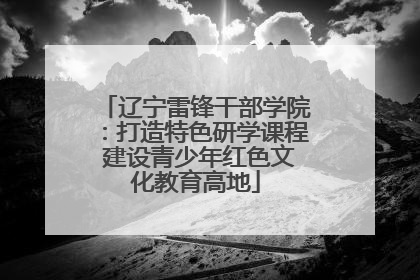 辽宁雷锋干部学院：打造特色研学课程 建设青少年红色文化教育高地