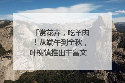 赏花卉，吃羊肉！从端午到金秋，叶榭镇推出丰富文旅活动邀您爽玩