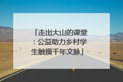 走出大山的课堂：公益助力乡村学生触摸千年文脉