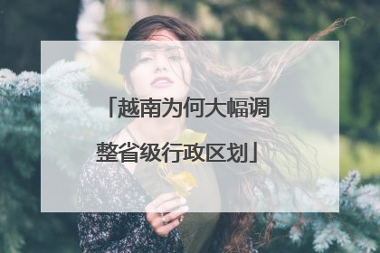 越南为何大幅调整省级行政区划