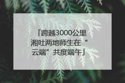 跨越3000公里 湘吐两地师生在“云端”共度端午