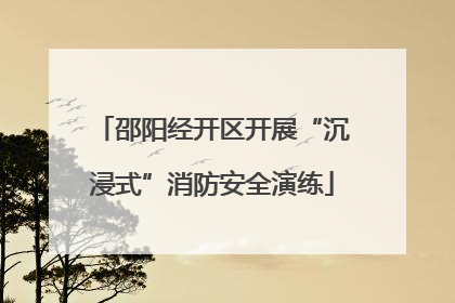邵阳经开区开展“沉浸式”消防安全演练