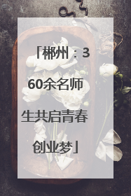 郴州：360余名师生共启青春创业梦