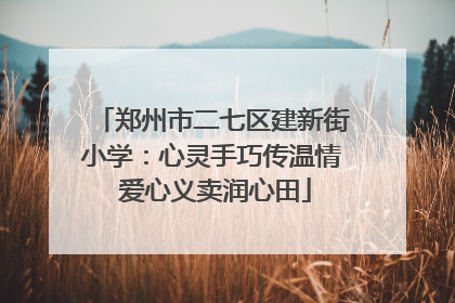 郑州市二七区建新街小学：心灵手巧传温情 爱心义卖润心田
