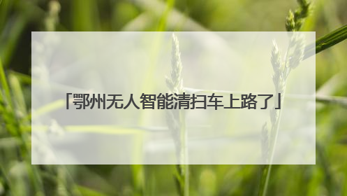 鄂州无人智能清扫车上路了