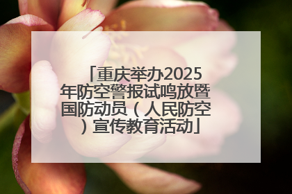 重庆举办2025年防空警报试鸣放暨国防动员（人民防空）宣传教育活动