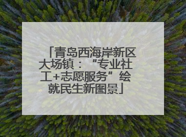 青岛西海岸新区大场镇：“专业社工+志愿服务”绘就民生新图景