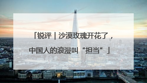 锐评｜沙漠玫瑰开花了，中国人的浪漫叫“担当”
