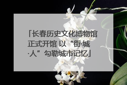 长春历史文化博物馆正式开馆 以“街·城·人”勾勒城市记忆