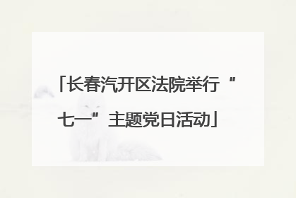 长春汽开区法院举行“七一”主题党日活动
