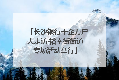 长沙银行千企万户大走访·裕南街街道专场活动举行