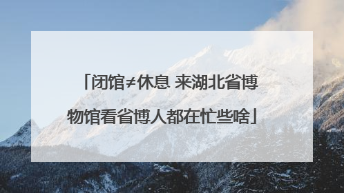 闭馆≠休息 来湖北省博物馆看省博人都在忙些啥