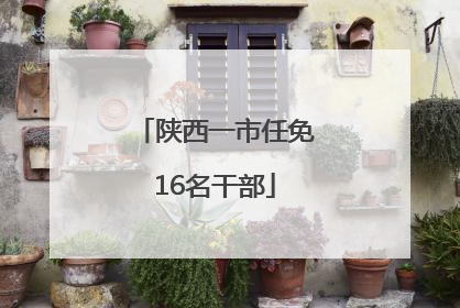 陕西一市任免16名干部