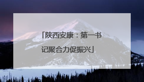 陕西安康：第一书记聚合力促振兴