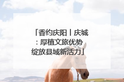 香约庆阳丨庆城：厚植文旅优势 绽放县域新活力