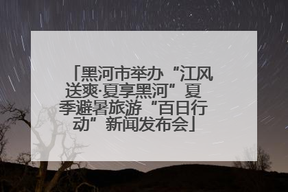 黑河市举办“江风送爽·夏享黑河”夏季避暑旅游“百日行动”新闻发布会