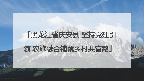 黑龙江省庆安县 坚持党建引领 农旅融合铺就乡村共富路