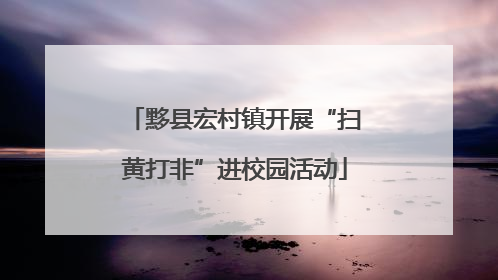 黟县宏村镇开展“扫黄打非”进校园活动