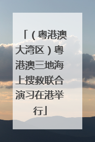 （粤港澳大湾区）粤港澳三地海上搜救联合演习在港举行