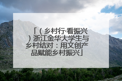 （乡村行·看振兴）浙江金华大学生与乡村结对：用文创产品赋能乡村振兴