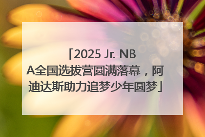 2025 Jr. NBA全国选拔营圆满落幕，阿迪达斯助力追梦少年圆梦
