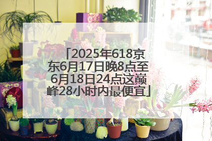 2025年618京东6月17日晚8点至6月18日24点这巅峰28小时内最便宜