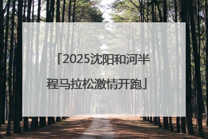 2025沈阳和河半程马拉松激情开跑