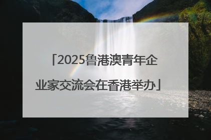 2025鲁港澳青年企业家交流会在香港举办