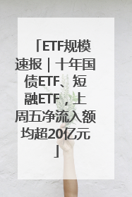 ETF规模速报｜十年国债ETF、短融ETF，上周五净流入额均超20亿元