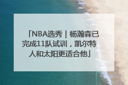 NBA选秀｜杨瀚森已完成11队试训，凯尔特人和太阳更适合他