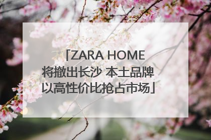 ZARA HOME将撤出长沙 本土品牌以高性价比抢占市场